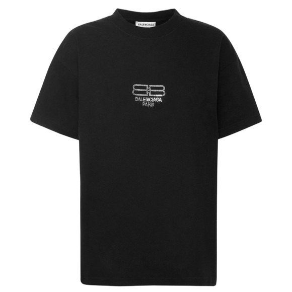 Balenciaga Crystal Logo NWOT Paris Icon T Shirt - Picture 1 of 5